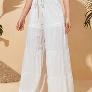SHEIN White Wide-Leg Jumpsuit